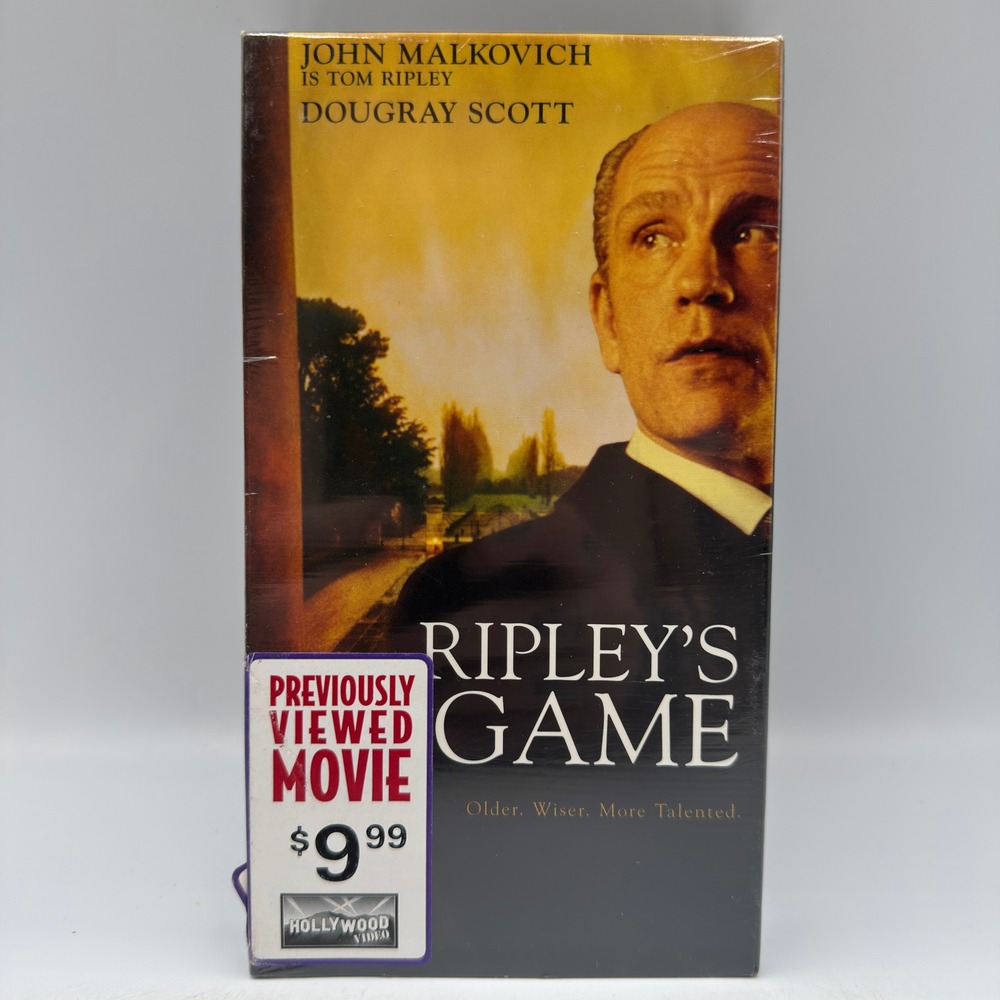 Ripley's Game VHS 2002 John Malkovich Hollywood Video Sealed Previously Viewed